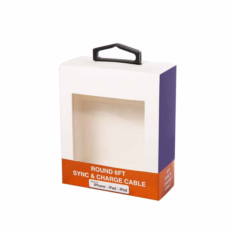 Glänsande laminering Presentpaketfönster Box Pappersförpackningslådor med klart fönster