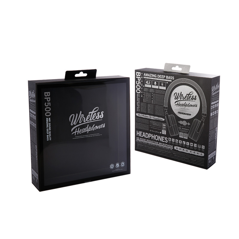 Anpassad högkvalitativ modeåtervinning svart färgförpackning papperslådor med logotyp