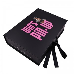 Hårbuntar Förpackning Box Extension Väskor med satin Human Weave Hair Presentförvaringslåda med bandlåsning för peruktillbehör