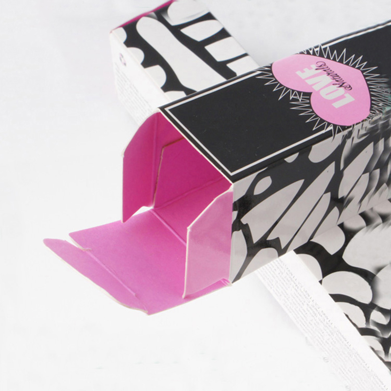 Svart och rosa konst Paper Eyelash boxutskrift