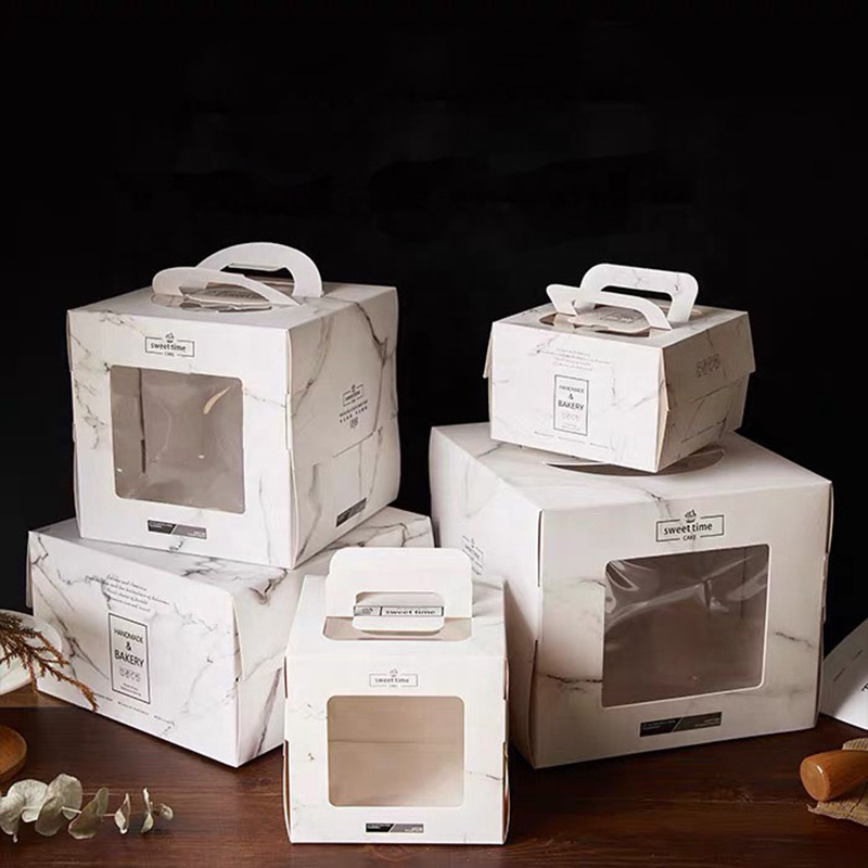 Anpassad födelsedagstårta Box Folding Baked Food Packaging Box